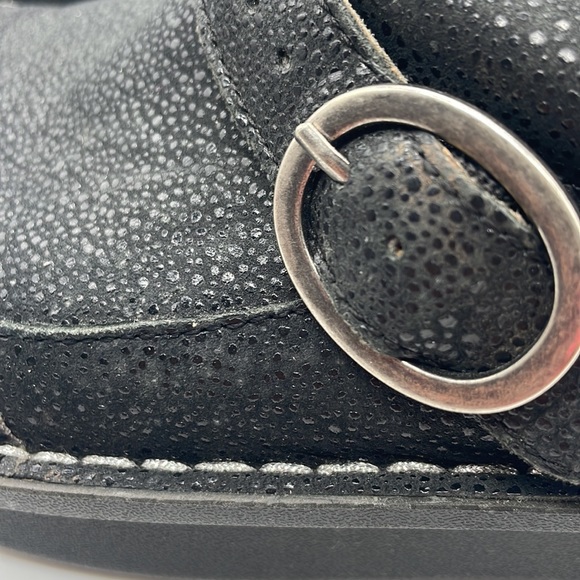 Alegria Black Pebbled Mules - Clogs leather Sz 39 - Picture 3 of 9